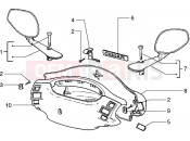 PIAGGIO Hexagon 150 Handlebars and driving mirrors covers