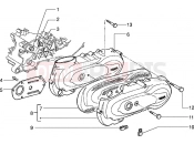 PIAGGIO Hexagon 150 Crankcase cover, clutch side