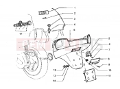 PIAGGIO Hexagon GT Licence plate holder and case compartment lamp