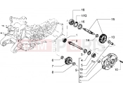 Wheel axe - Piaggio Liberty 125