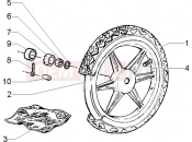 PIAGGIO Liberty 125 La Poste Rear wheel