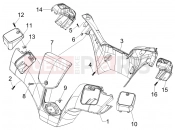 PIAGGIO MP3 125 Hibrid kormány burkolat