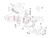 PIAGGIO MP3 125 Hibrid Rear cover - Splash guard