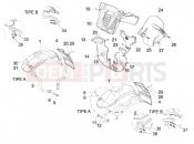 PIAGGIO MP3 125 Hibrid Wheel huosing - Mudguard