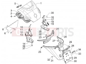 PIAGGIO MP3 250 Rear cover - Splash guard