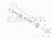 PIAGGIO MP3 300 4T 4V ie ERL Hibrid Driven pulley