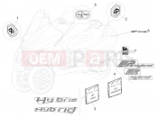 PIAGGIO MP3 300 4T 4V ie LT Hibrid Plates - Emblems