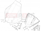 PIAGGIO MP3 350 MAXI Sport Windshield - Glass