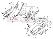 PIAGGIO MP3 400 ie középső idom - lábtartó