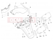 PIAGGIO MP3 500 Sport Business ABS (USA) Rear cover - Splash guard
