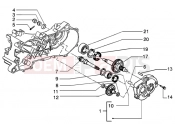 PIAGGIO NRG MC3 DD Rear wheel shaft