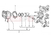 Cylinder - piston - wrist pin, assy - Piaggio NRG Power DD