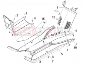 Central cover - Footrests - Piaggio NRG Power DD 2011