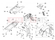 Rear cover - Splash guard - Piaggio NRG Power DD Serie Speciale 2010