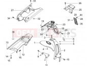 Rear cover - Splash guard - Piaggio NRG Power DT 2006