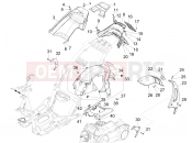 Rear cover - Splash guard - Piaggio NRG Power DT 2013