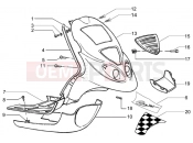 Front shield- footboard-spoiler - Piaggio NRG MC3 Purejet
