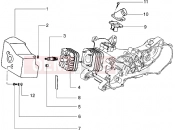 PIAGGIO Skipper 125 MY98 Cylinder head and induction pipe