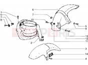 PIAGGIO Skipper 150 MY98 Front and rear mudguard