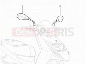 Driving mirror/s - Piaggio Typhoon 125 4T 2V 2011