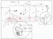 Main cable harness - Piaggio Typhoon 125 4T 2V 2011