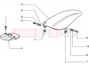 PIAGGIO Typhoon 125 X 2T Front and rear mudguard