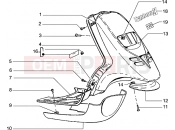 PIAGGIO Typhoon 125 X 2T Front shield-Footboard-Spoiler