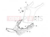 PIAGGIO Typhoon 50 2T Central cover - Footrests