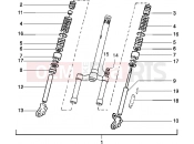 Steering column - Piaggio Typhoon 50 XR 2T