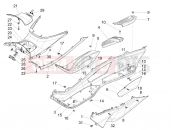 PIAGGIO X10 125 4V I.E. Central cover - Footrests