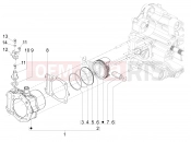 Cylinder-piston-wrist pin unit - Piaggio X10 500 4V I.E. 2013