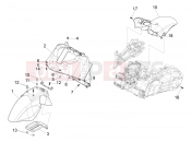 Wheel huosing - Mudguard - Piaggio X10 500 4V I.E. 2013