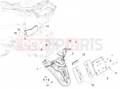 PIAGGIO X10 500 4V I.E. Rear cover - Splash guard