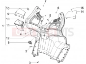 PIAGGIO X8 250 ie Front glove-box - Knee-guard panel