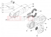 Crankcase cover - Crankcase cooling - Piaggio X8 400 ie 2006