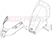 Windshield - Glass - Piaggio X8 400 ie 2006