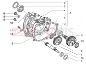 PIAGGIO X9 125 Evolution Rear wheel shaft