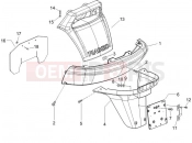 PIAGGIO X9 125 Evolution Rear cover - Splash guard