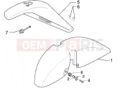 PIAGGIO X9 250 Front and rear mudguard