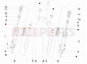 PIAGGIO X9 250 Evolution Fork's components (Escorts)