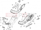 PIAGGIO X9 500 Evolution Central cover - Footrests