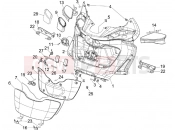 PIAGGIO X9 500 Evolution (USA) Front glove-box - Knee-guard panel