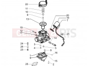 PIAGGIO Zip 100 4T Carburetor's components