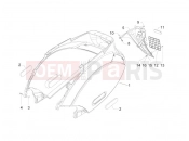 Rear cover - Splash guard - Piaggio Zip 50 2T 2010