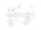 PIAGGIO Zip 50 2T Remote control switches - Battery - Horn