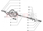 PIAGGIO Zip 50 MY95 Front wheel component parts