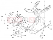 Front shield-foot board-spoiler - Piaggio Fly 50 4T