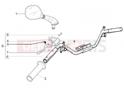 Handlebars component parts - Piaggio Fly 50 4T