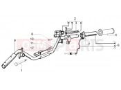 Handlebars component parts - Piaggio Fly 50 4T