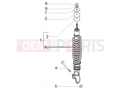 Rear damper - Piaggio Fly 50 4T
